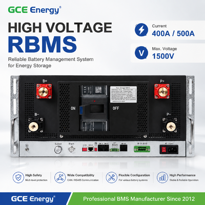 GCE エネルギー 高電圧バッテリー管理システム エネルギー貯蔵 350V-1500V 400A/500A リチウムバッテリーパック,ESS,UPSシステムおよび再生可能エネルギーアプリケーションのためのBMSソリューション
