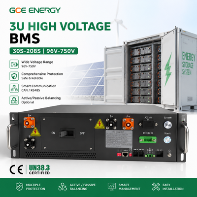 高電圧BMS GCE マスタースレーブ HV BMS 120S 144S 160S 192S 120V-750V 125A 太陽電池ESS BESSエネルギー貯蔵システムのためのリチウム電池管理システム