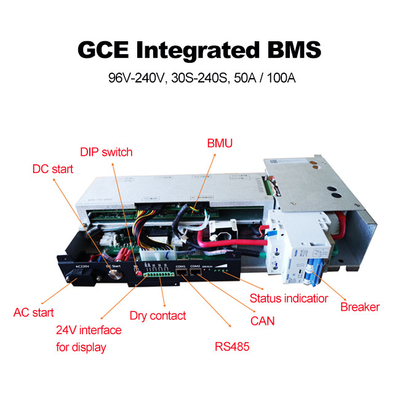 75S UPS 統合BMS, 240V 50A マスタースレーブBMS リレー付き